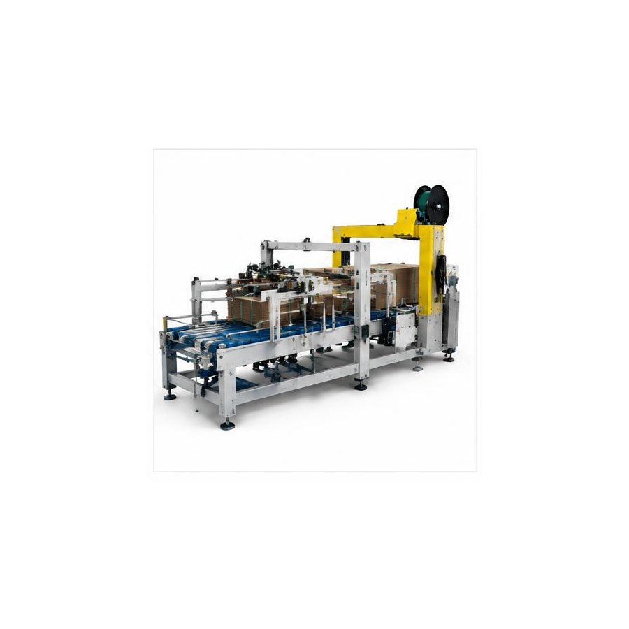 TP-702CTRS high speed strapper for specialty folder gluer boxes from the corrugated strapping machines range